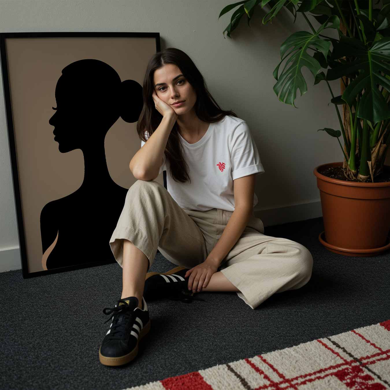 Elegante Silhouet Vrouw Poster-WallArtistic