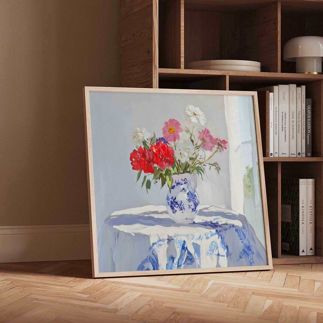 Bloemen in vaas Poster