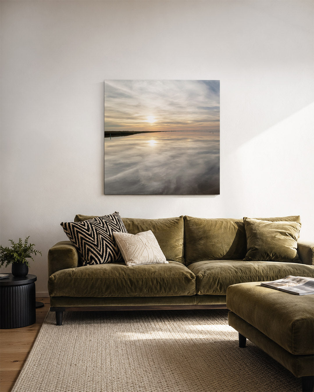 Rustige zonsondergang Kunstwerk