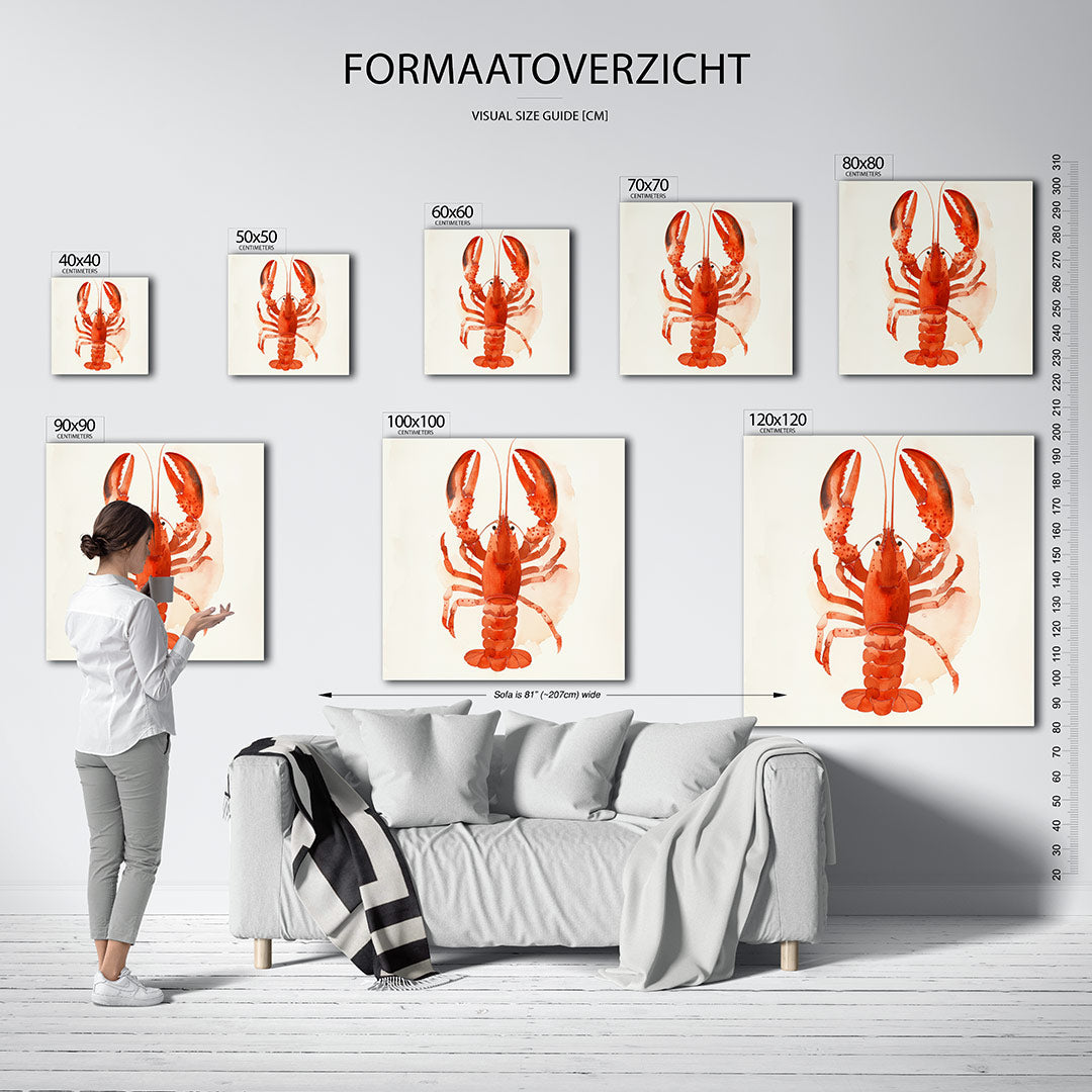 Kleurrijke kreeft illustratie Kunstwerk