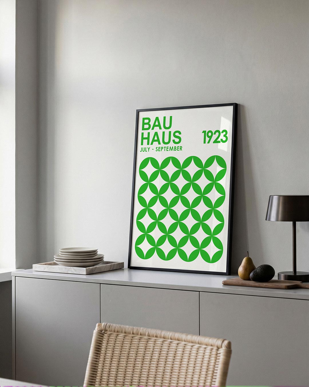 Groene cirkelpatronen Poster