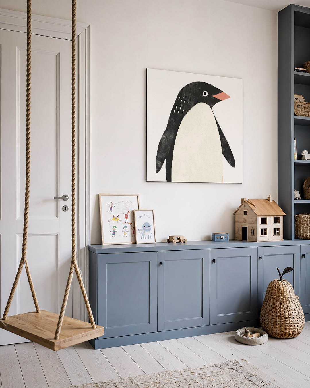 Grafische pinguïn Kunstwerk