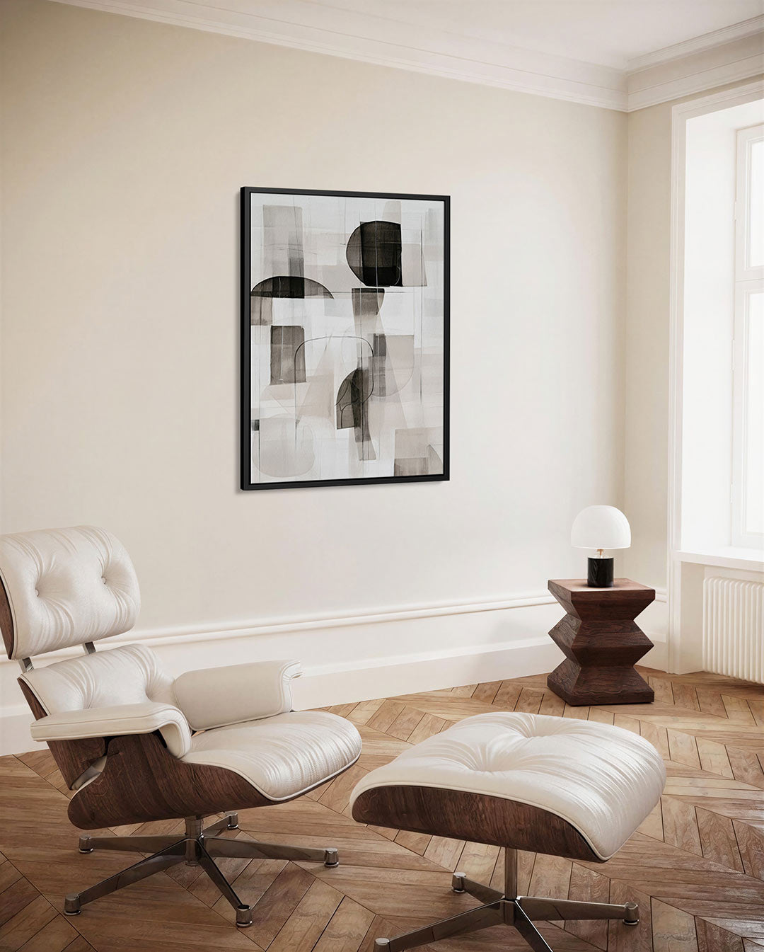 Geometrische vormen compositie Kunstwerk