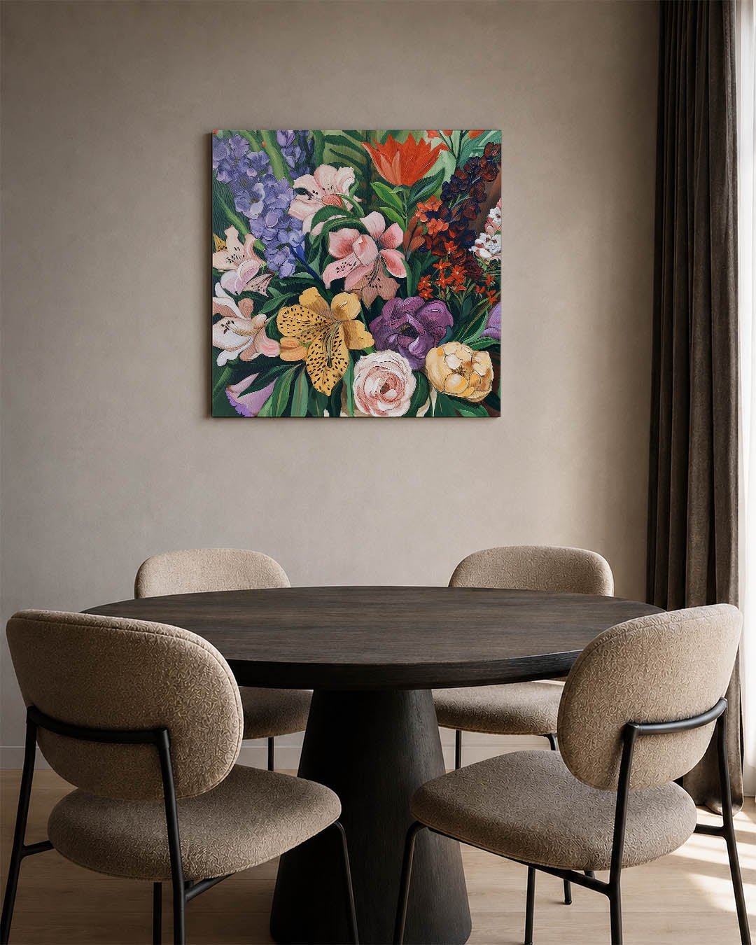 Bloemrijke compositie Kunstwerk
