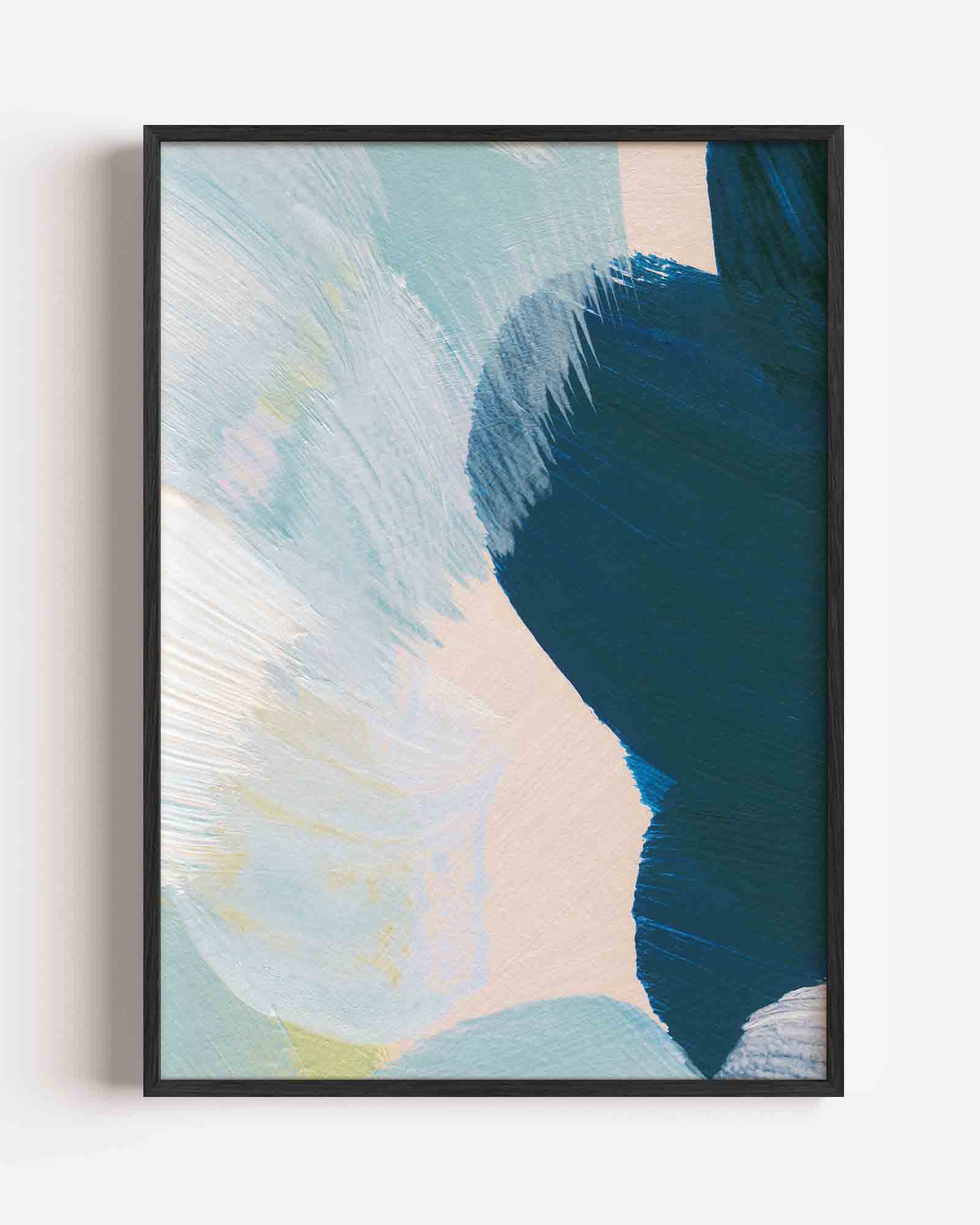 Abstracte penseelstreken Poster
