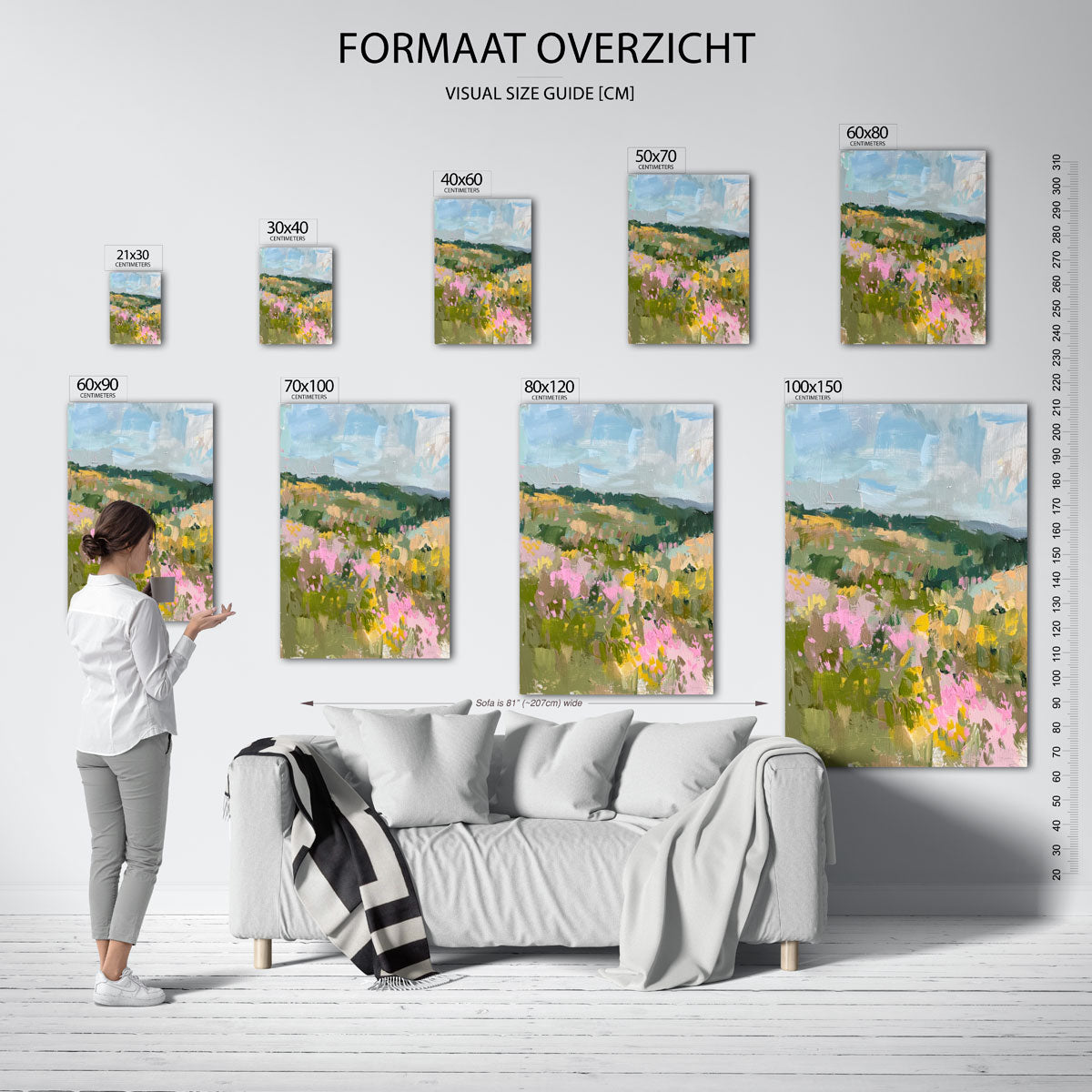 Landschap met bloemen Poster