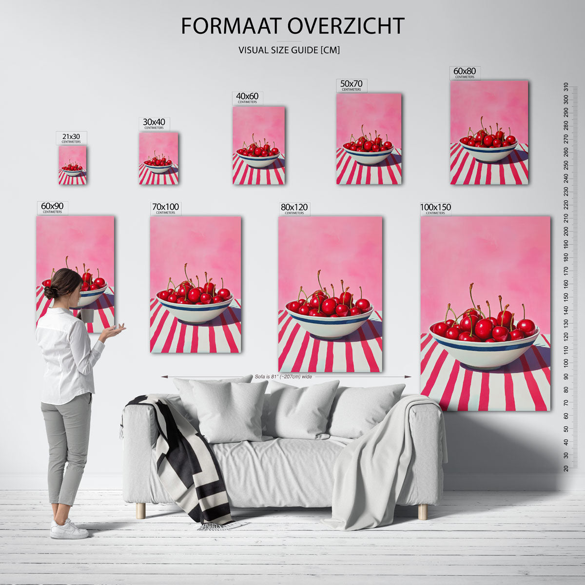 Kersen in schaal Poster