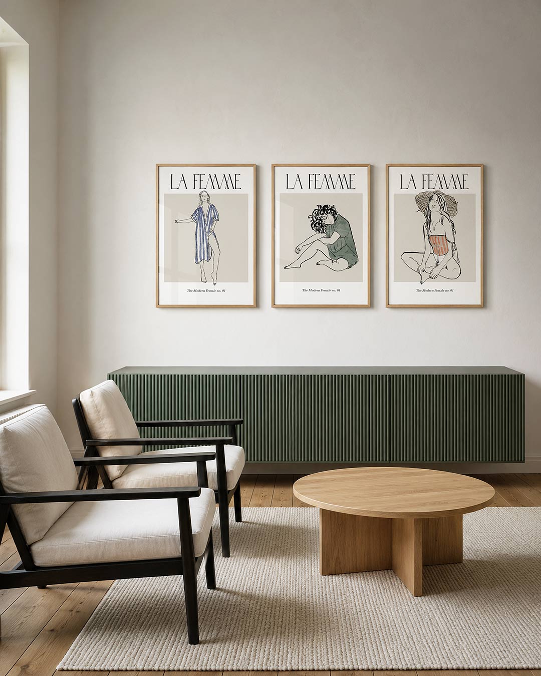 Vrouwelijke lijnen Posterset