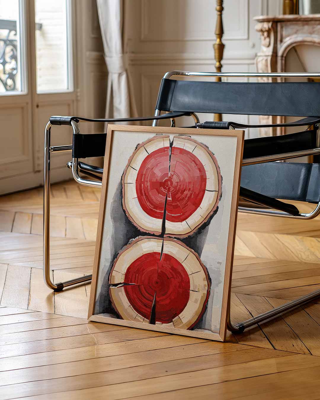 Moderne Houtstructuur Poster-WallArtistic