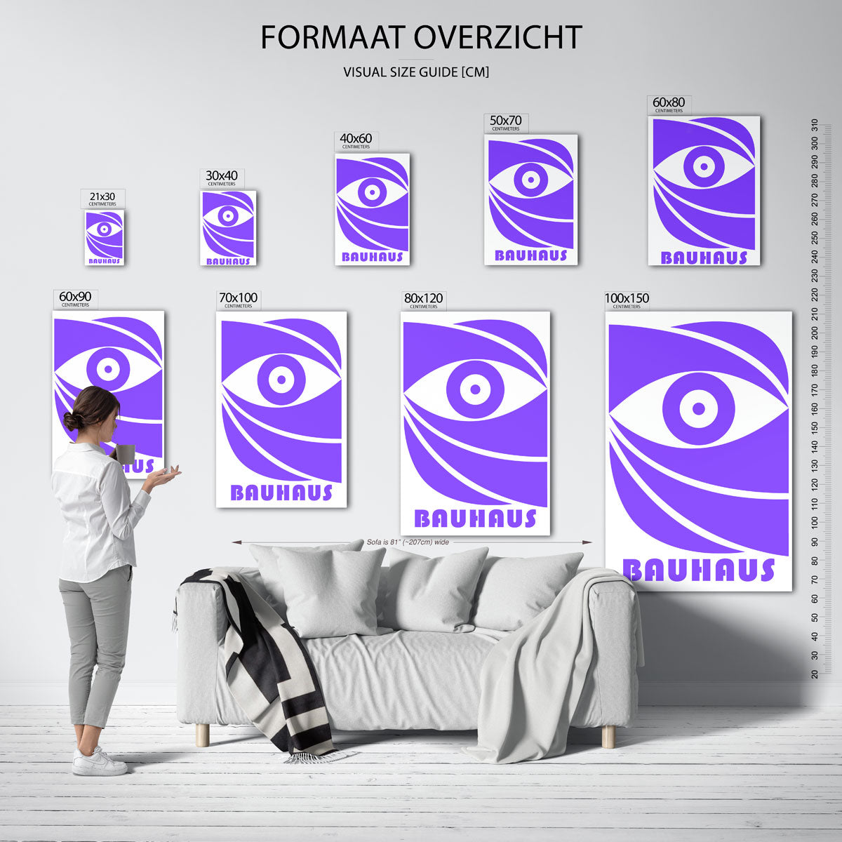 Oog en lijnen Poster