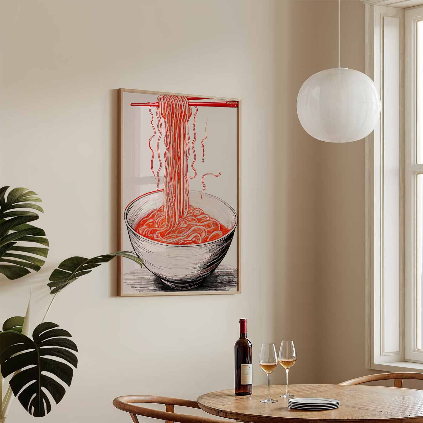 Stijlvolle Ramen Illustratie Poster-WallArtistic