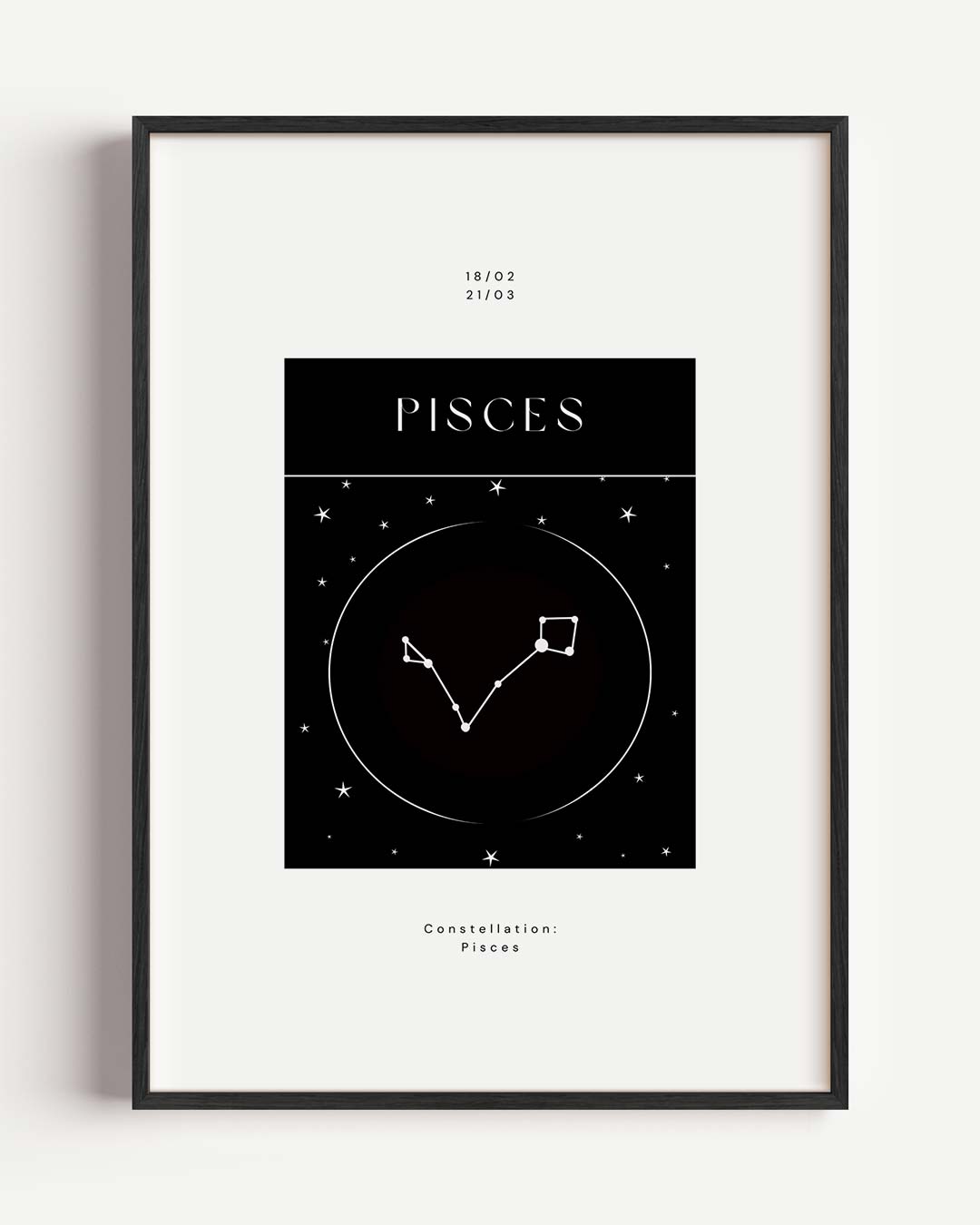 Minimalistische Vissen Sterrenbeeld Poster-WallArtistic