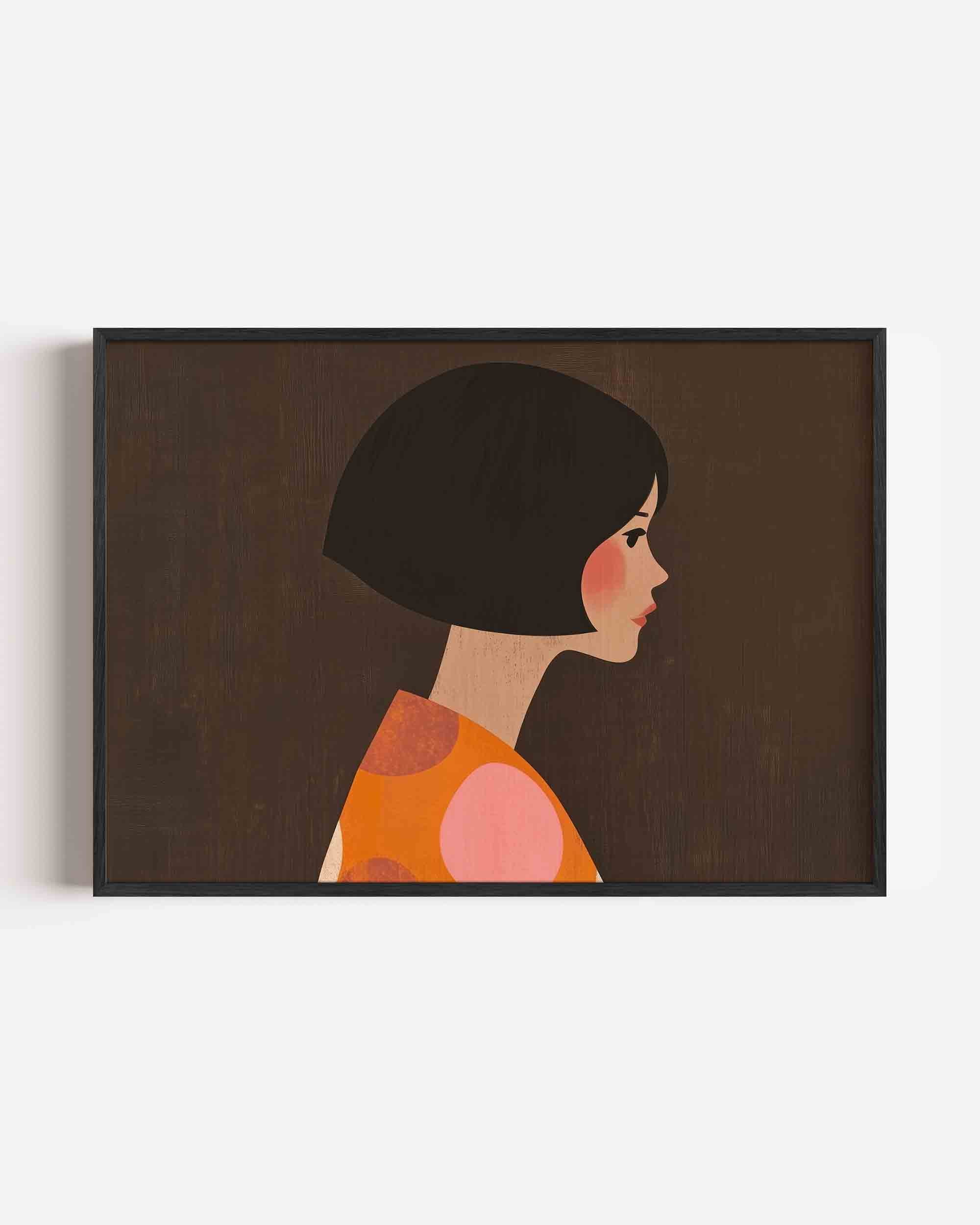 Profiel van vrouw Poster