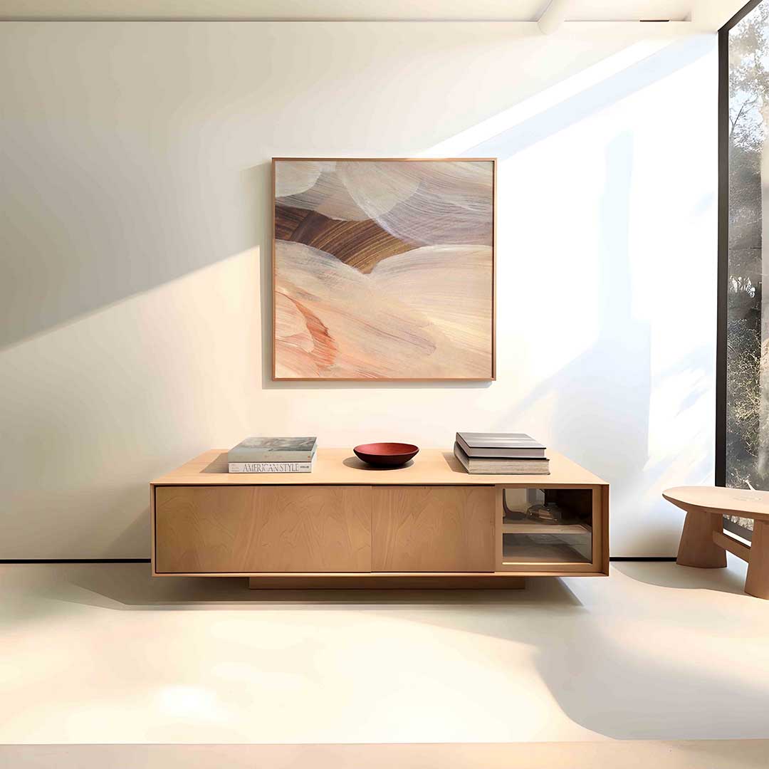 Abstracte penseelstreken Poster
