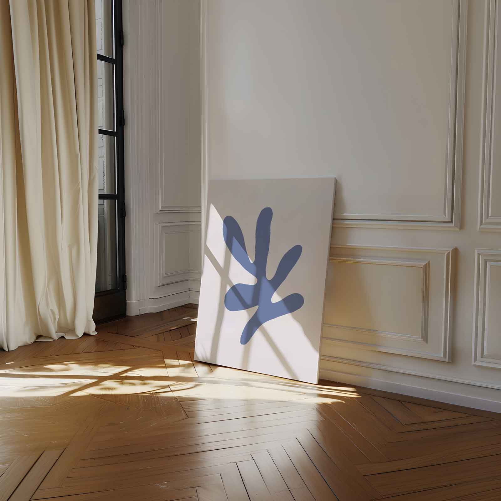Blauwe Dans Kunstwerk-canvas-dibond-plexiglas-wanddecoratie-WallArtistic