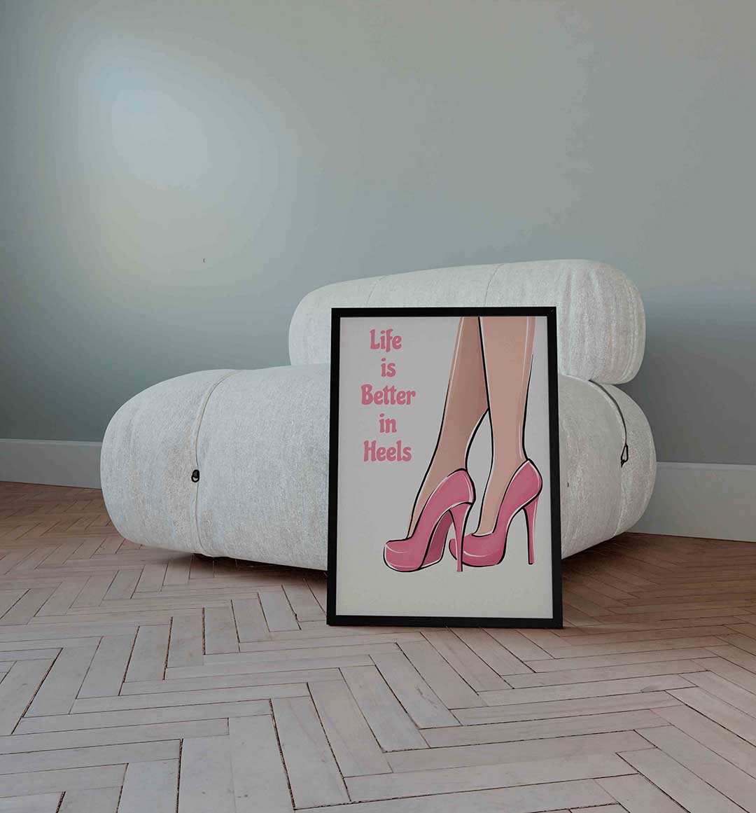 Roze hakken Poster