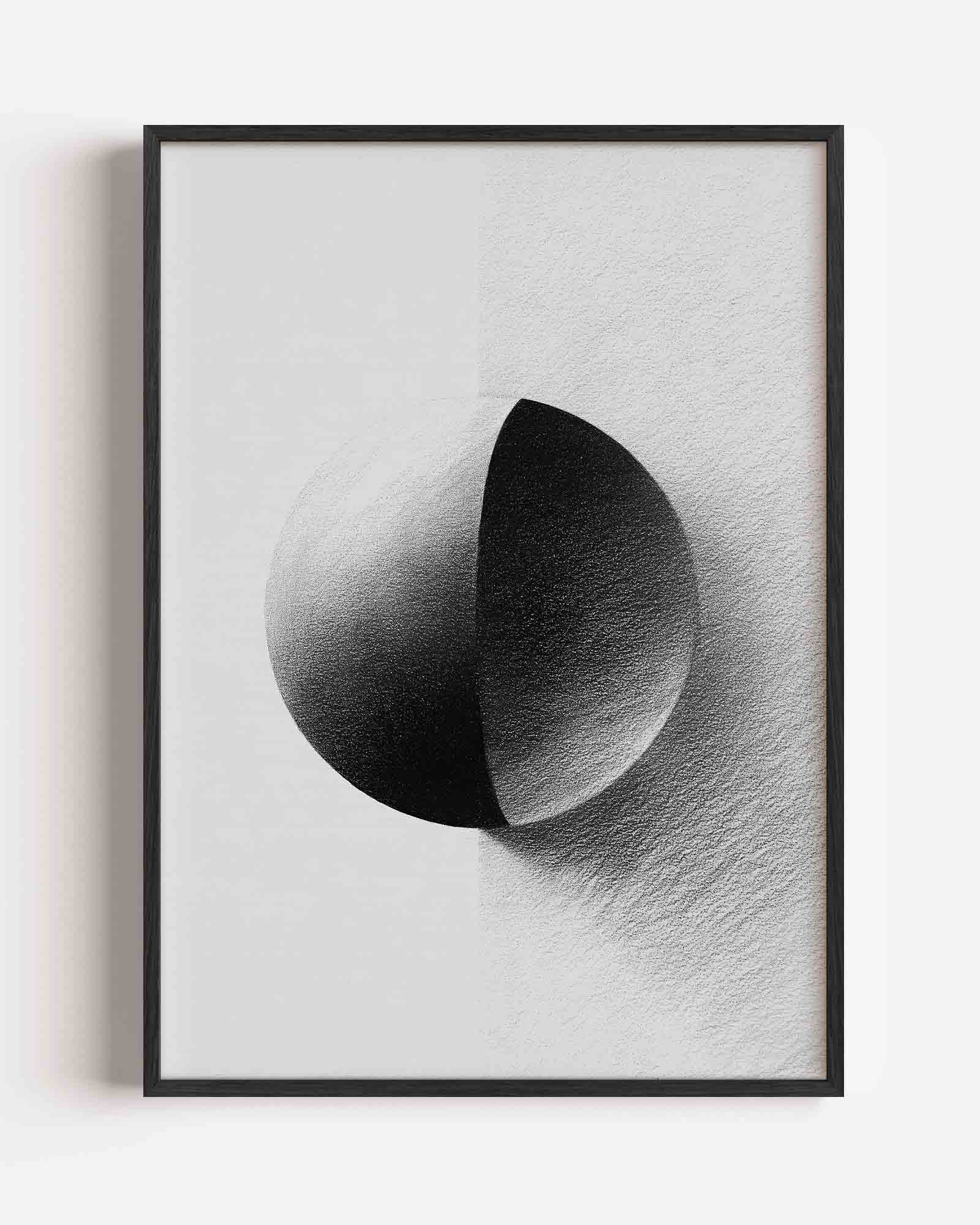 Zwart wit bol Poster
