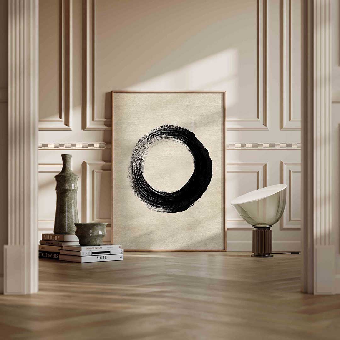 Zwarte cirkel Poster