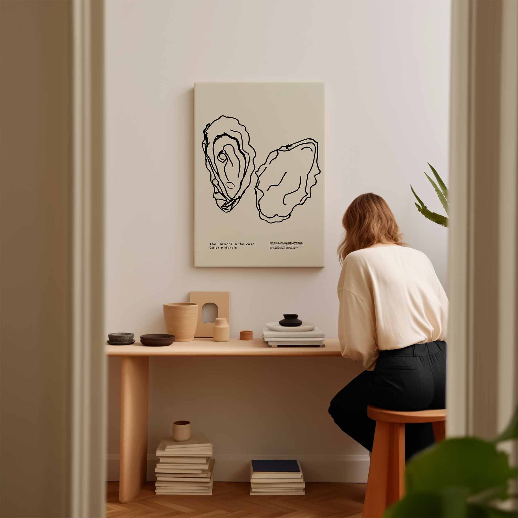 Oesterlijnenschets Kunstwerk-canvas-dibond-plexiglas-wanddecoratie-WallArtistic