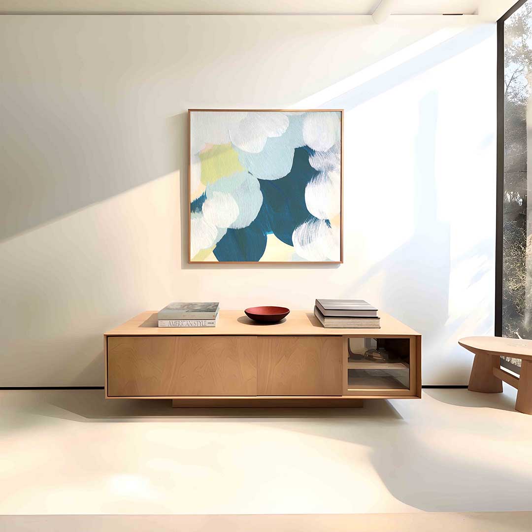 Abstracte penseelstreken Poster