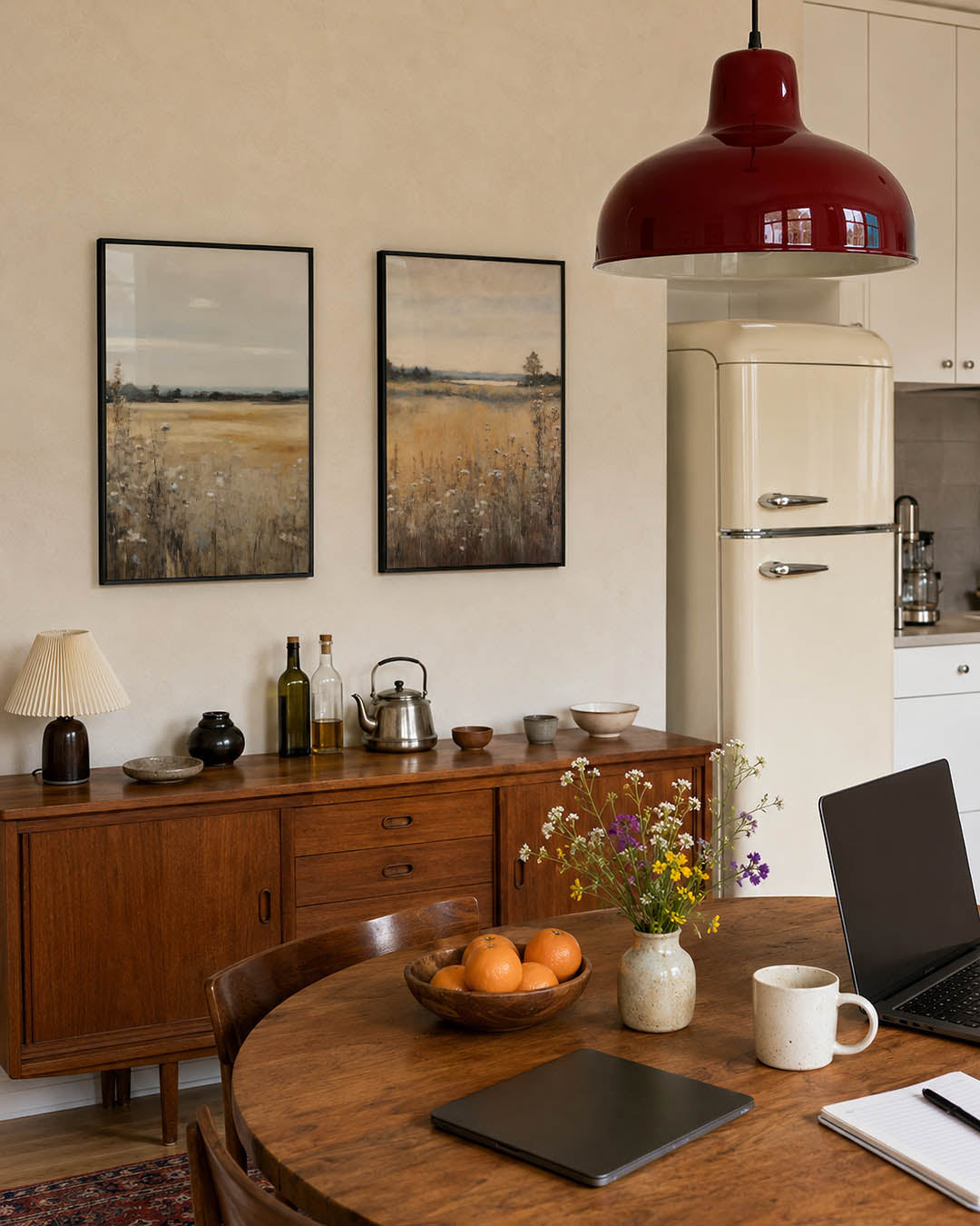 Landschap in zachte tinten Posterset