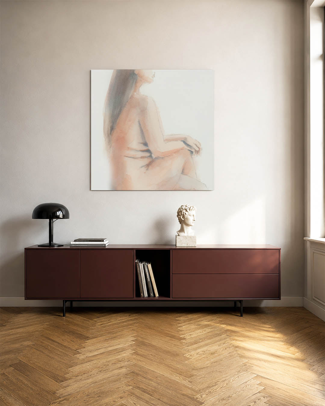 Zittende vrouw Kunstwerk