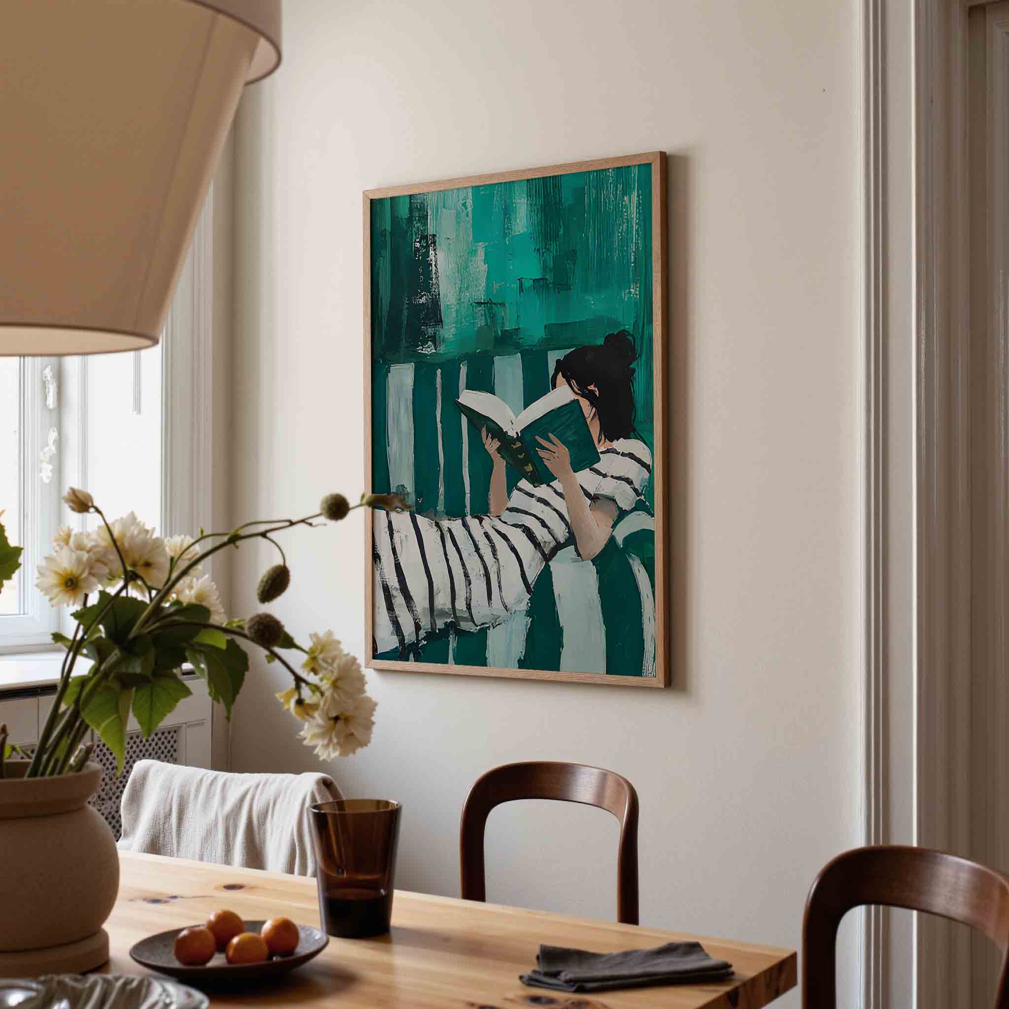 Lezende vrouw Poster