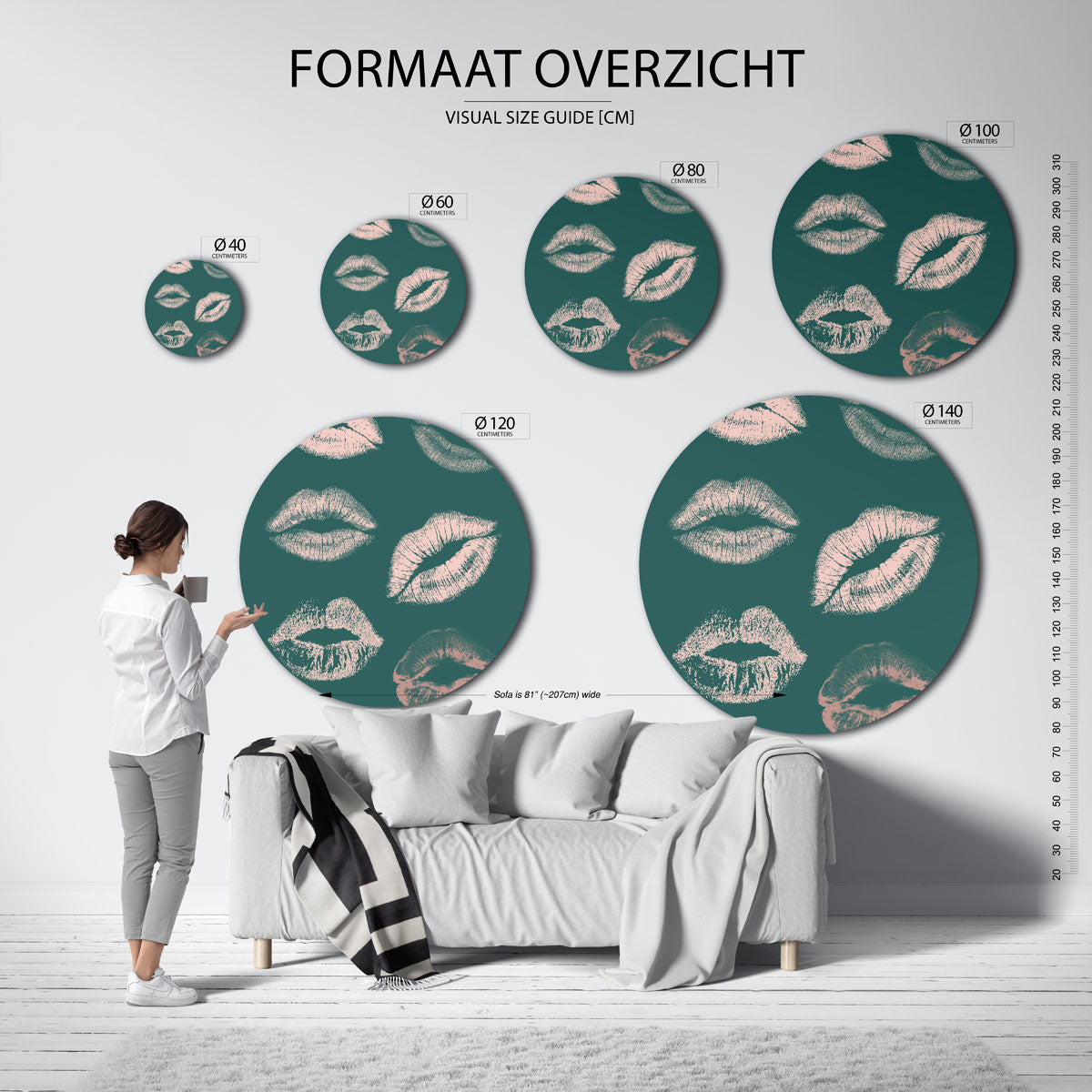 Lippenprint Muurcirkel