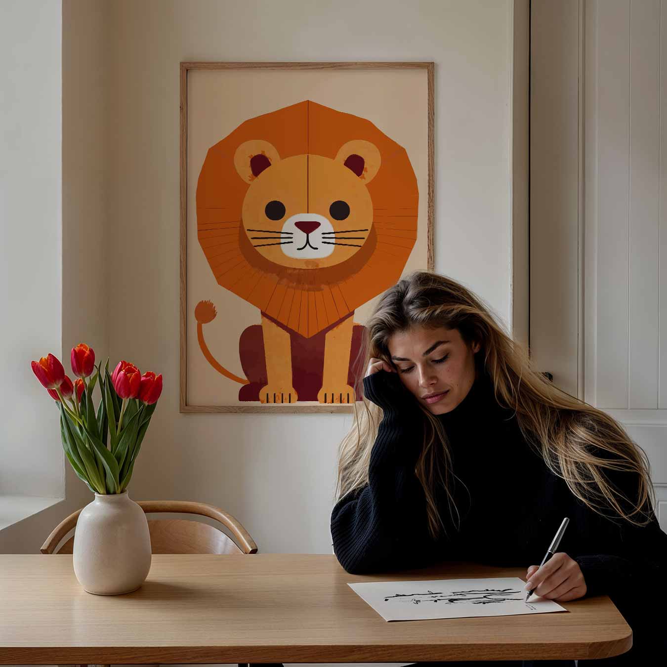 Schattige Leeuwenposter-WallArtistic
