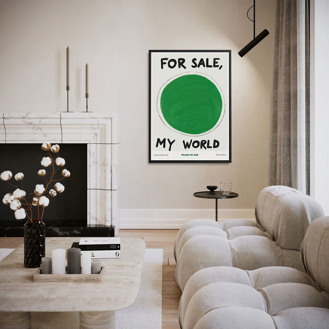 Groene cirkel tekst Kunstwerk
