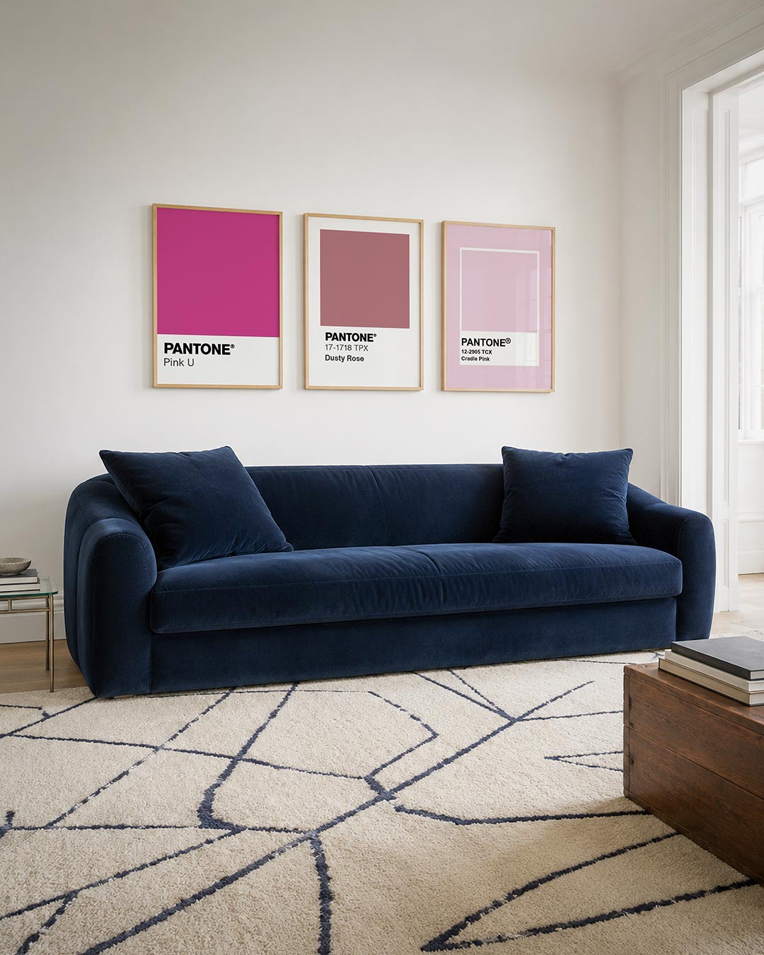 Roze kleurvlak Posterset