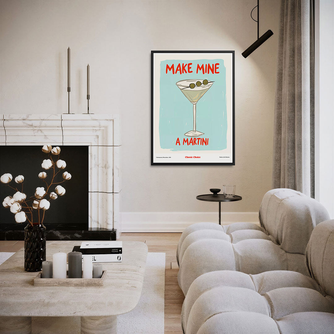 Cocktail illustratie Kunstwerk