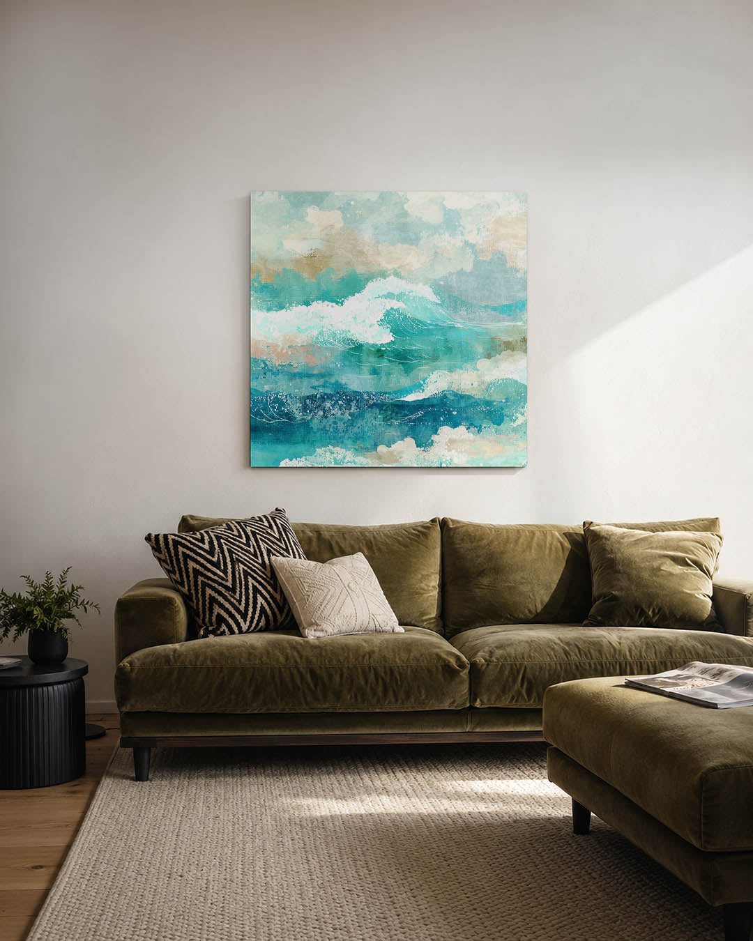 Dynamische zee Kunstwerk