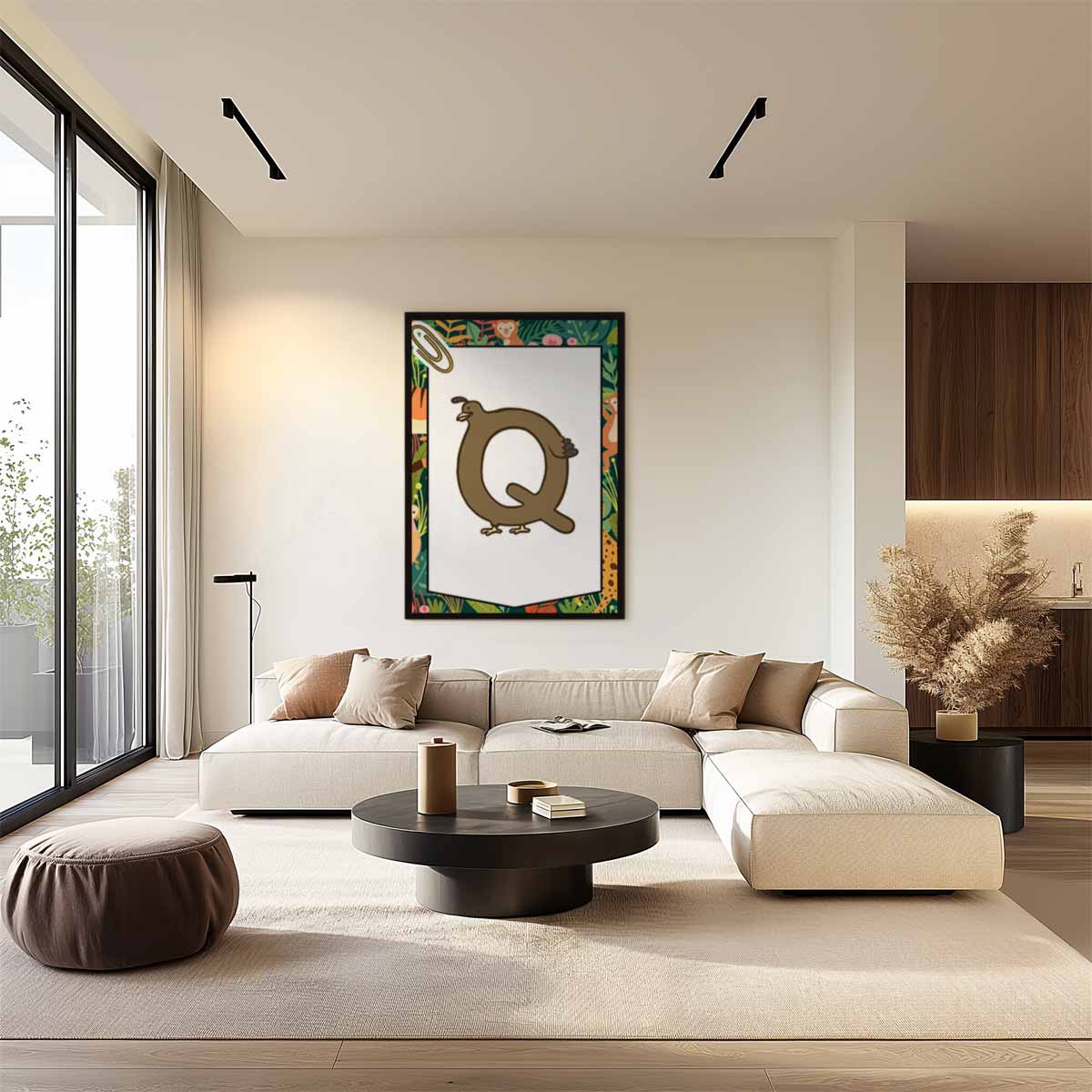 Dierenalfabet Art Print - Q voor Kwakdrankvogel Kunstwerk-canvas-dibond-plexiglas-wanddecoratie-WallArtistic