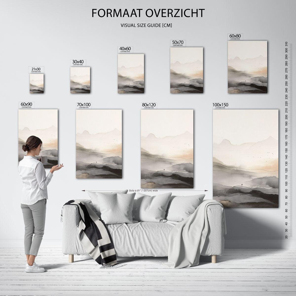 Landschap met bergen Poster