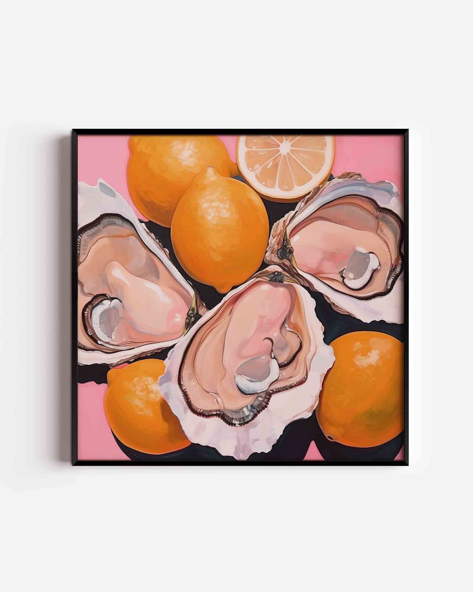 Citroenen en oesters Poster