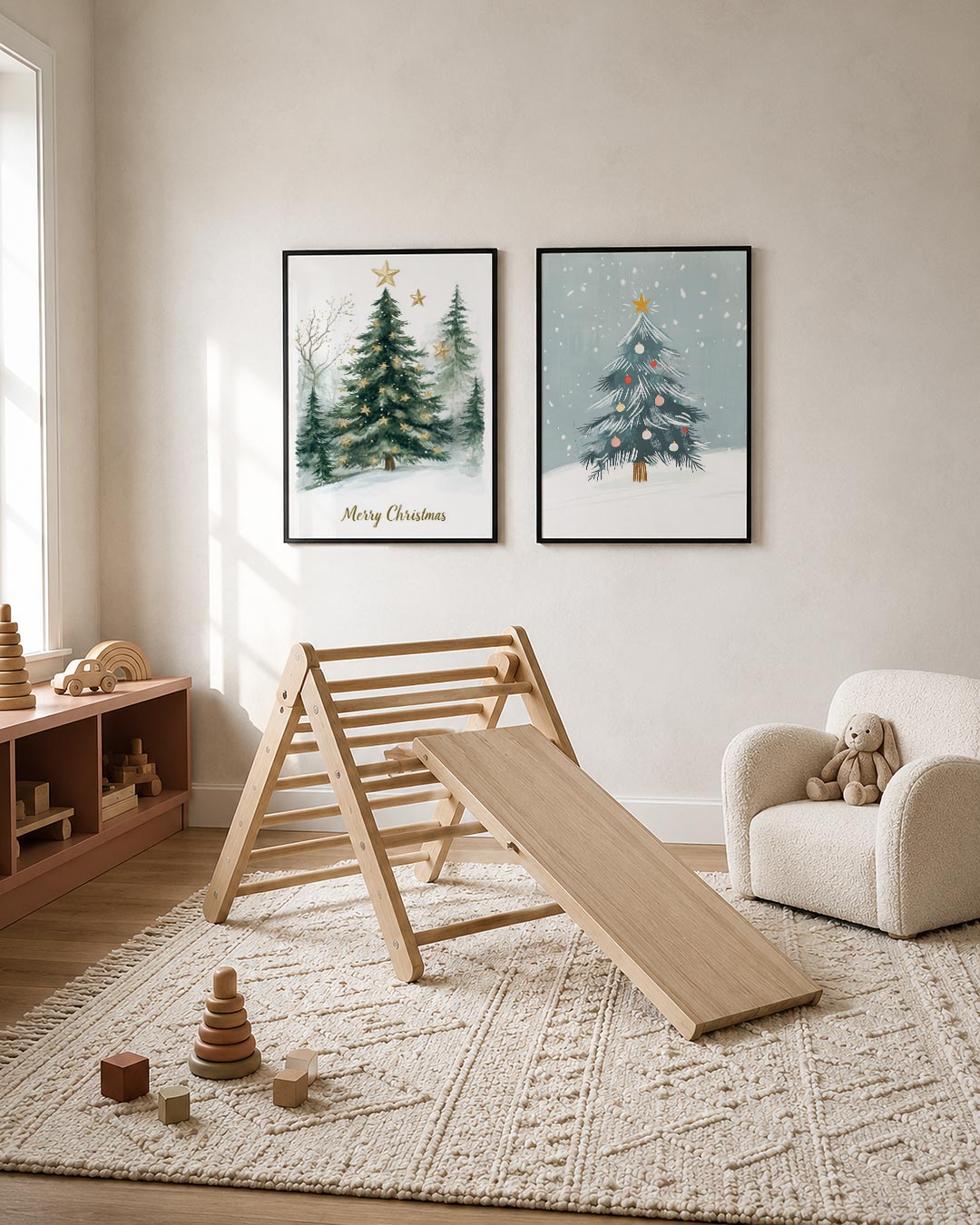 Kerstboom en sterren Posterset