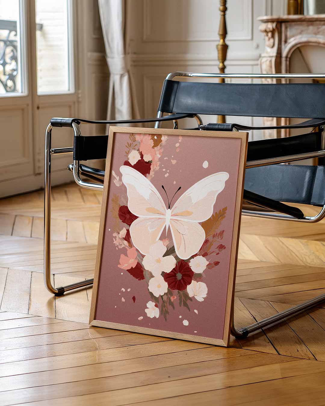 Vlinder & Bloem Bloemenpracht Poster-WallArtistic