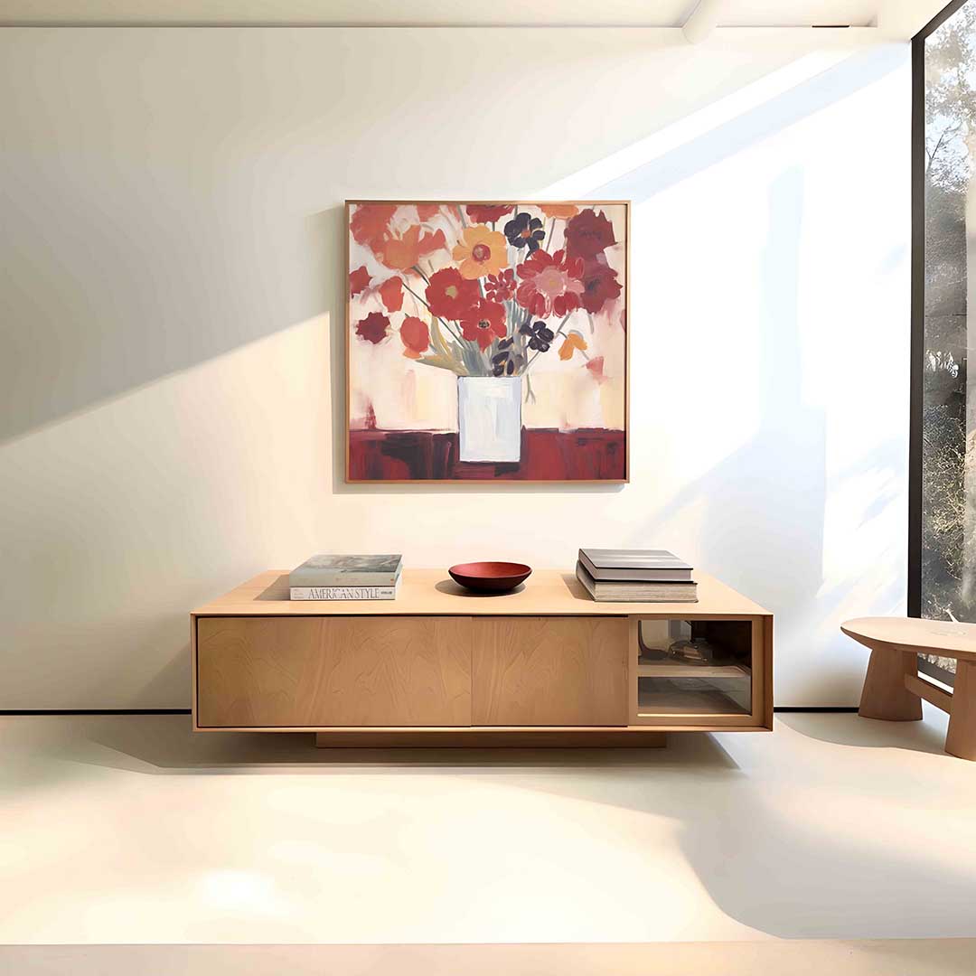 Bloemen in vaas Poster