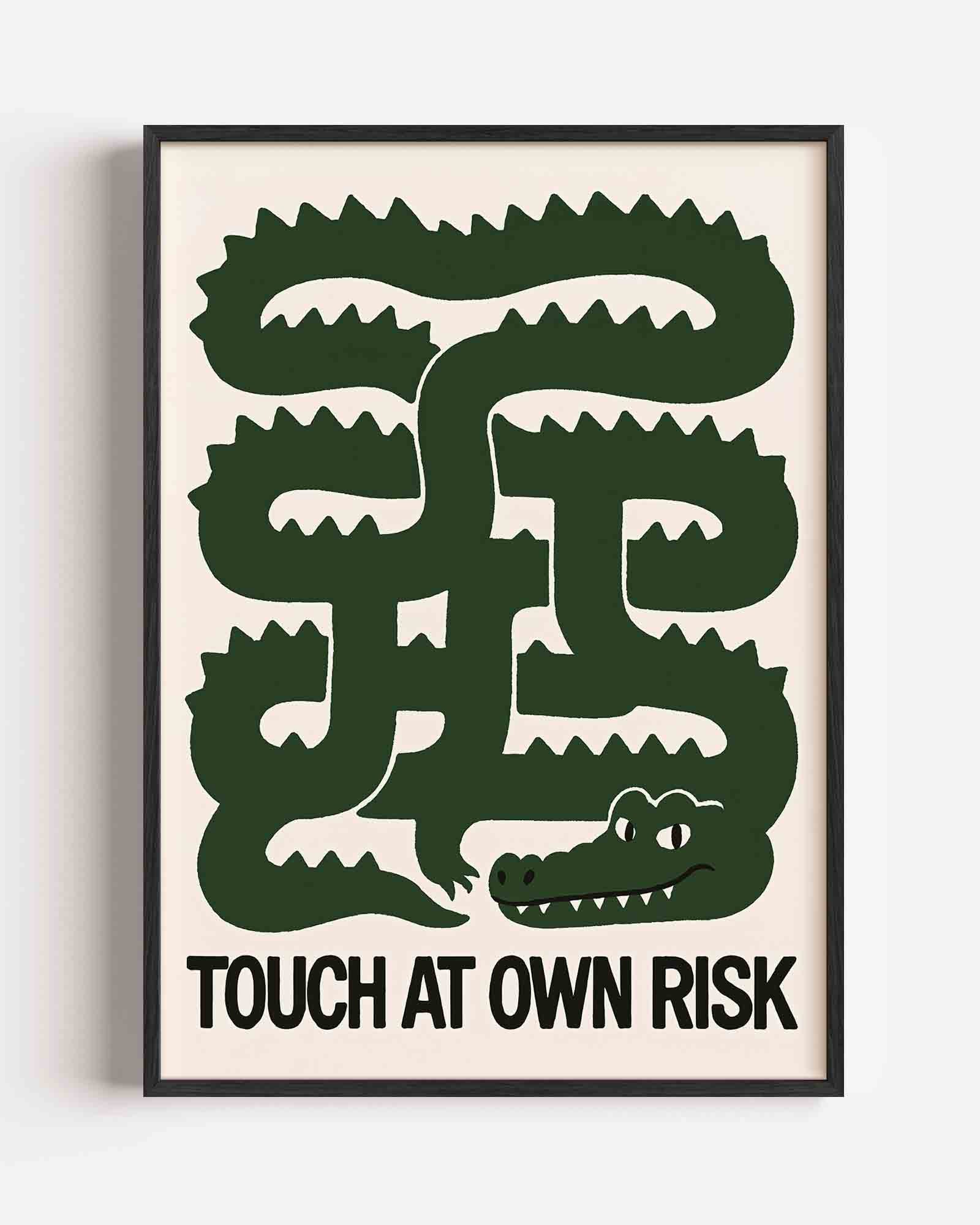 Krokodil met tekst Poster