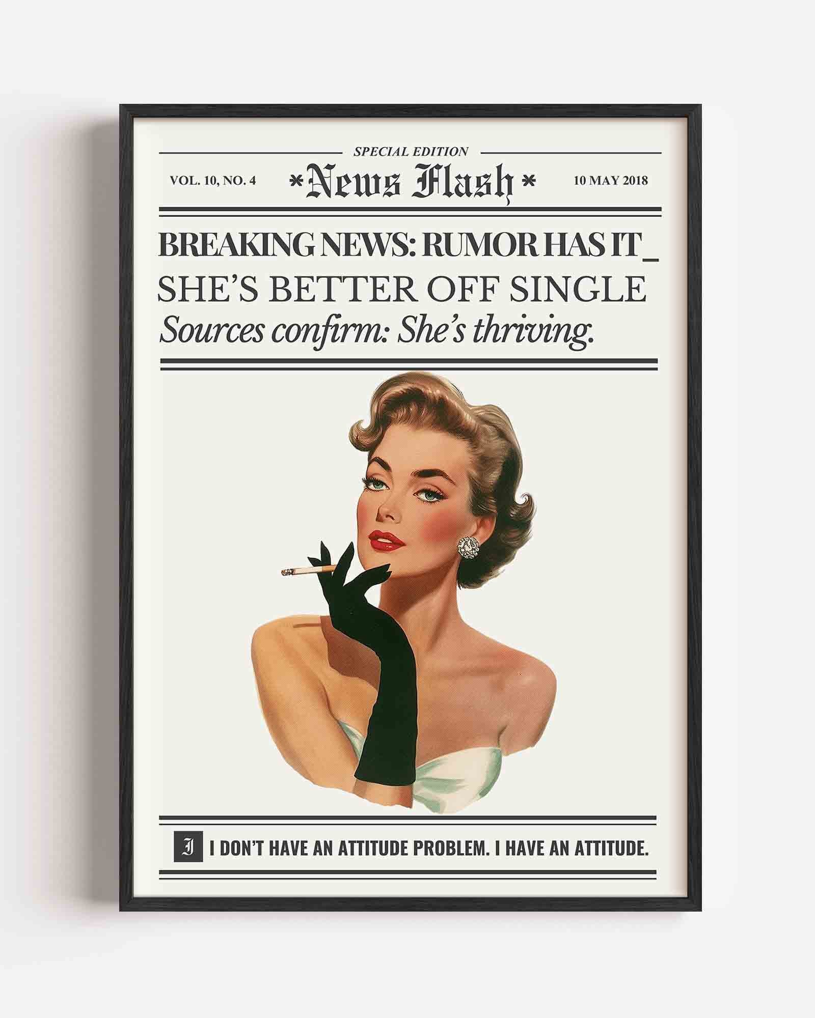 Vrouw met sigaret Poster