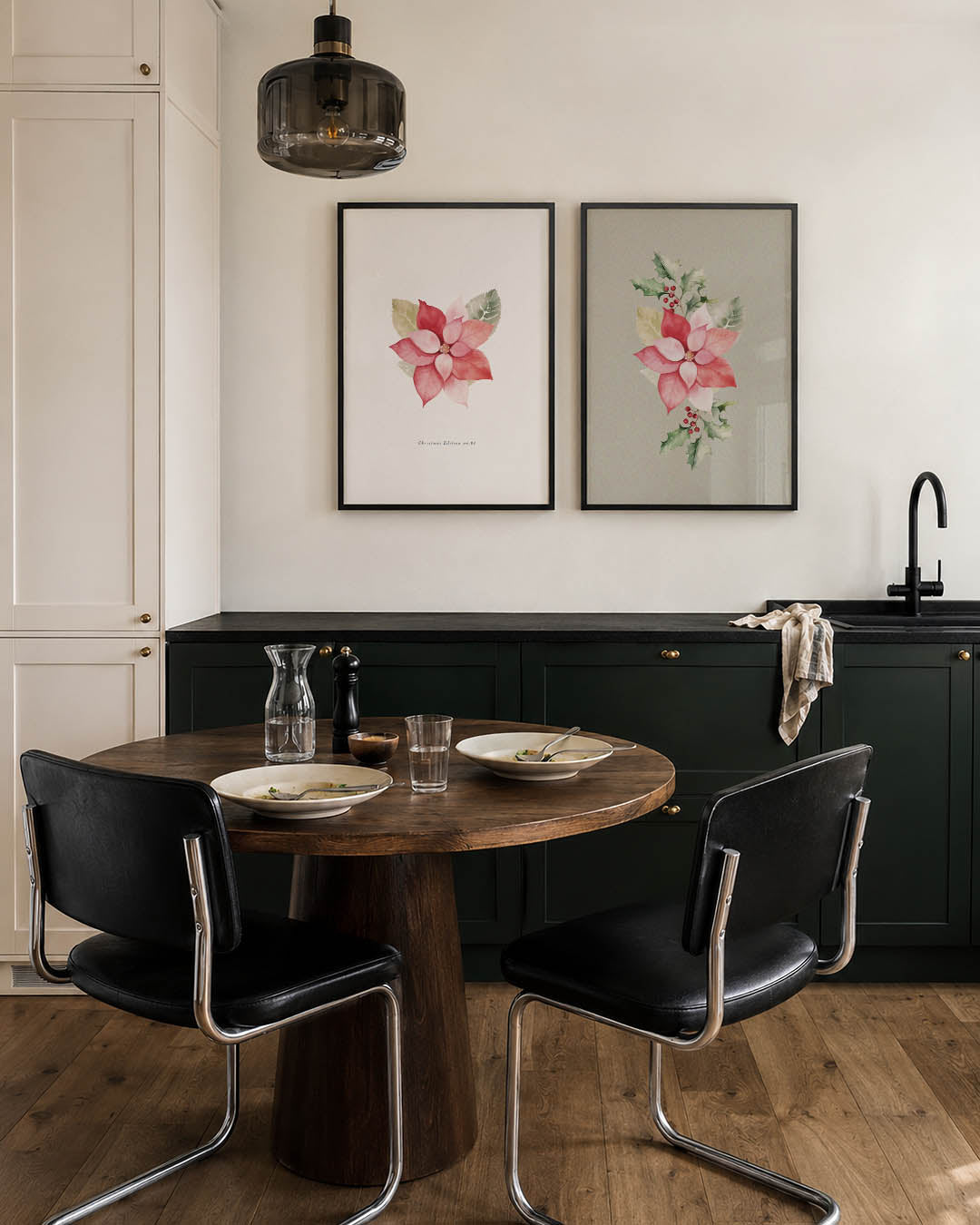 Bloem en bladeren Posterset