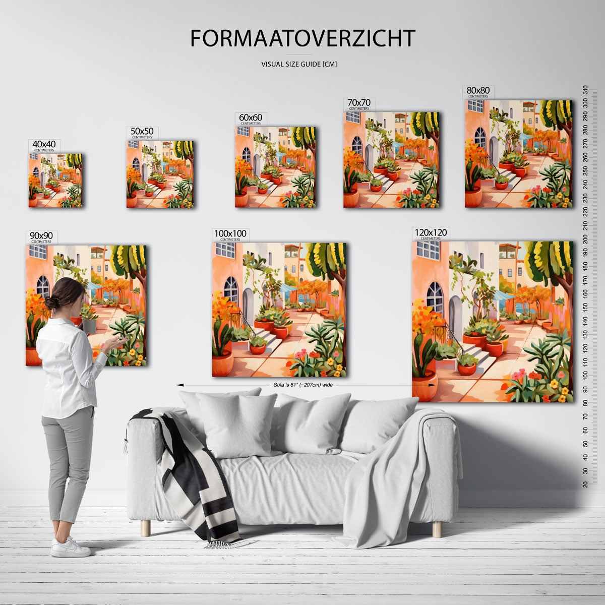 Mediterrane tuin Poster