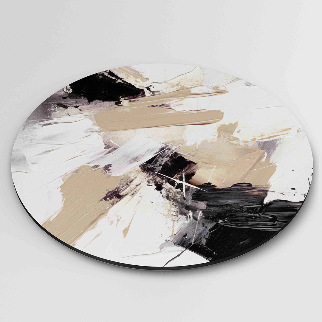Abstracte beige Muurcirkel