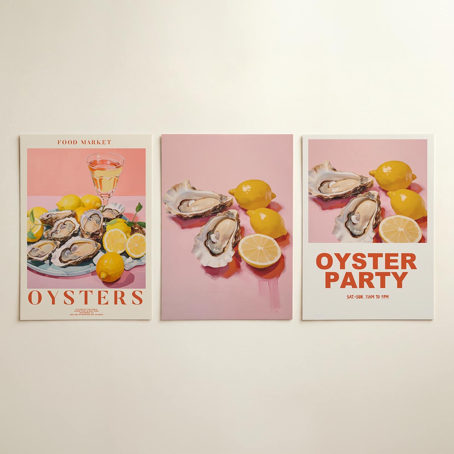 Kleurrijke tafelscène Posterset