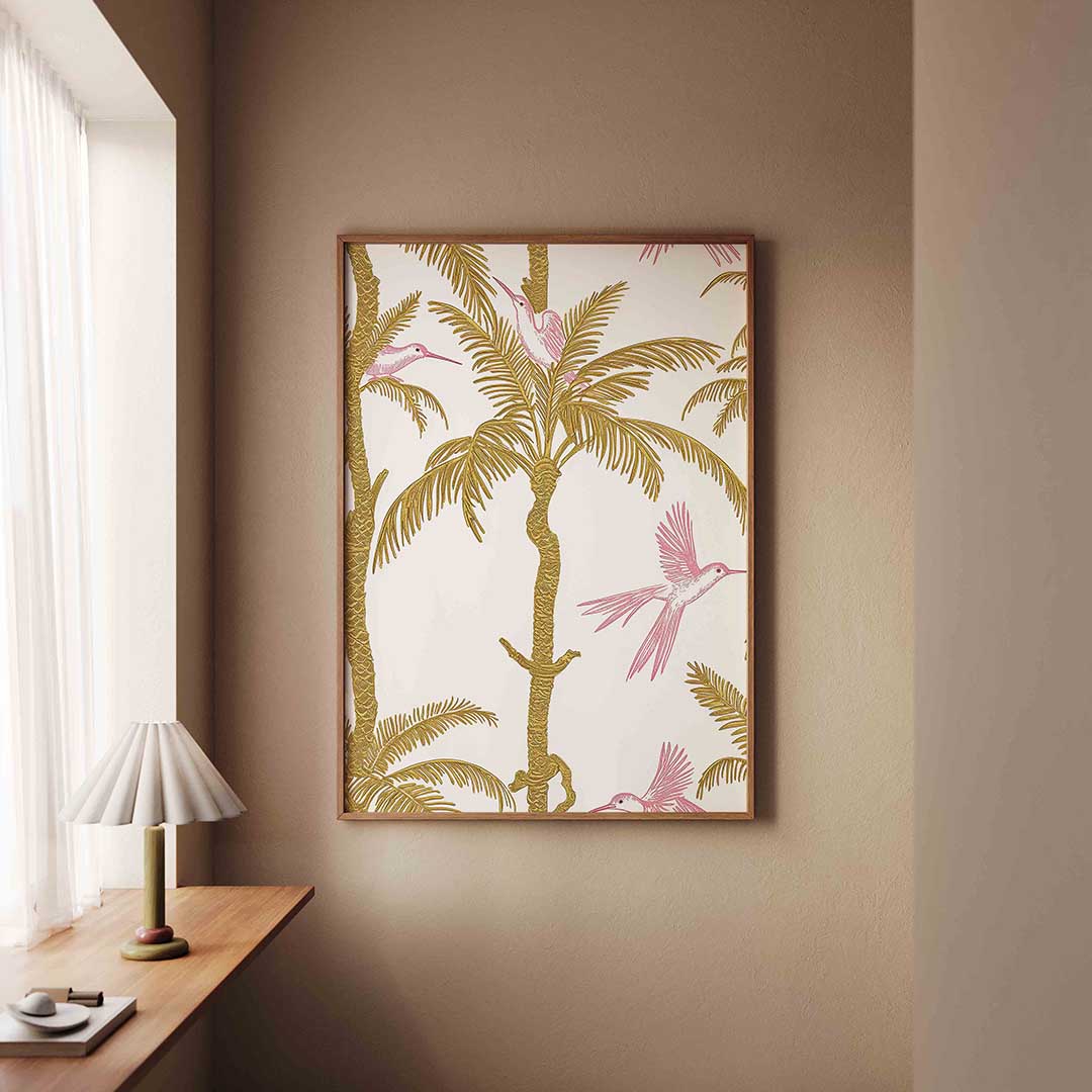 Vogels en palmbomen Poster