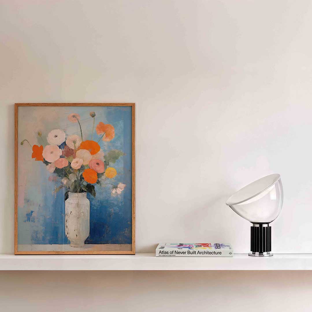 Bloemen in vaas Poster