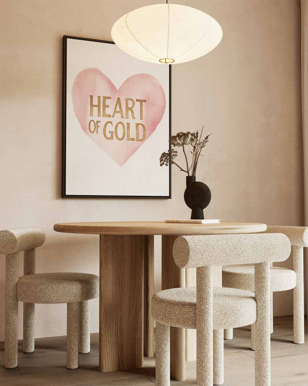 Heart of Gold Wanddecoratie Kunstwerk-canvas-dibond-plexiglas-wanddecoratie-WallArtistic