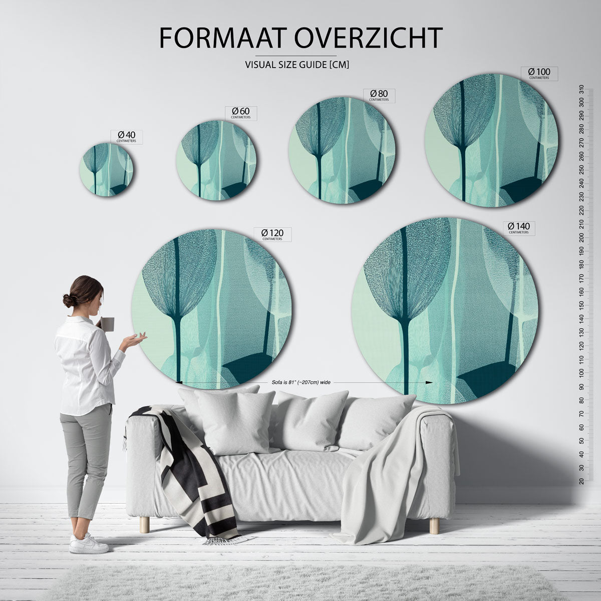Bladstructuren Muurcirkel