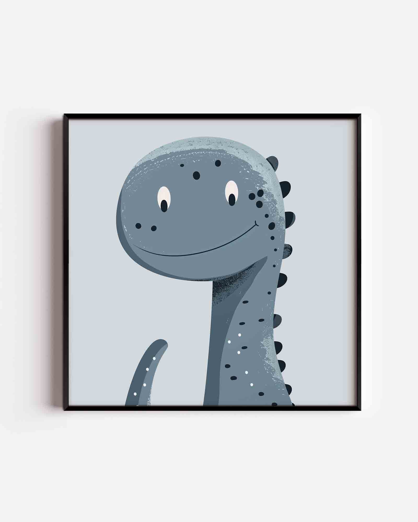 Blauwe dinosaurus Poster